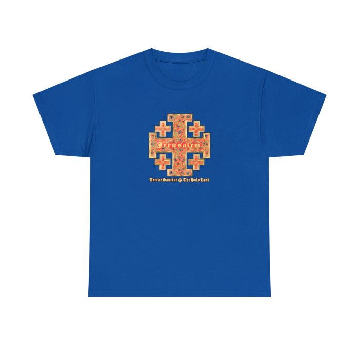 JERUSALEM CROSS WITH JERUSALEM FLOWER T SHIRT